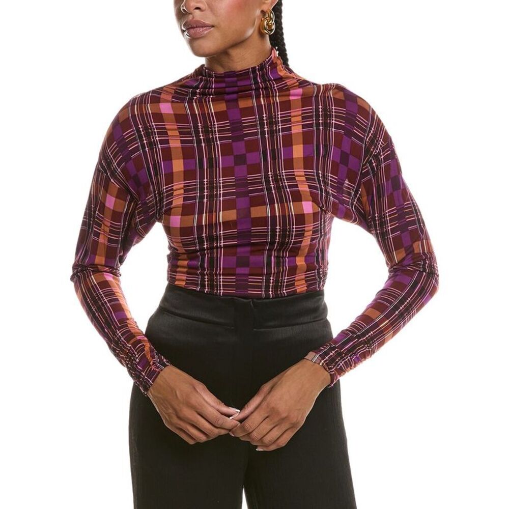 Diane Von Furstenberg Womens  Tatum Turtleneck Top